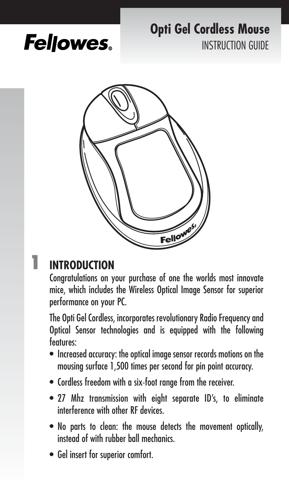 FELLOWES Cordless Mouse User Manual | 12 pages