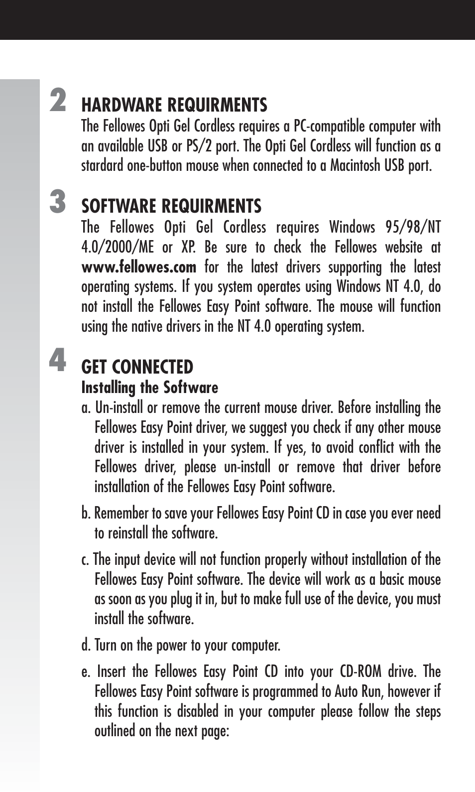 FELLOWES Cordless Mouse User Manual | Page 2 / 12