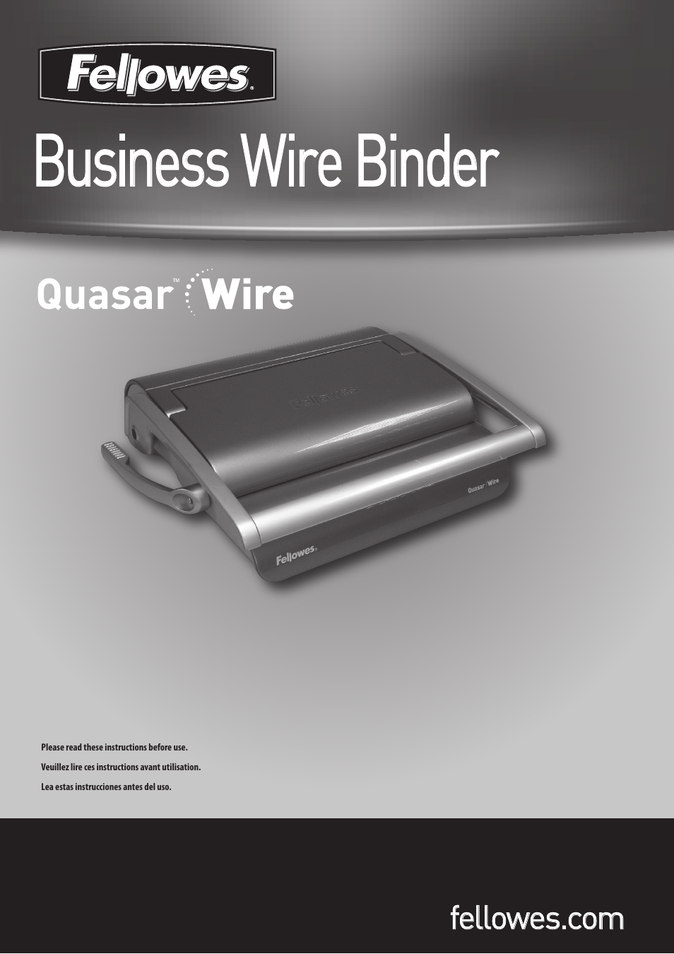 FELLOWES Quasar Wire 403054 User Manual | 5 pages