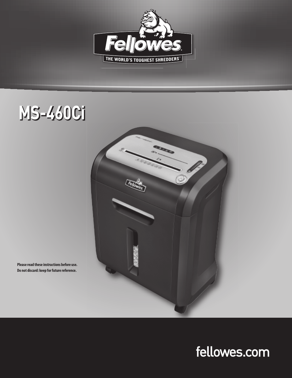 FELLOWES MS-460Ci User Manual | 4 pages
