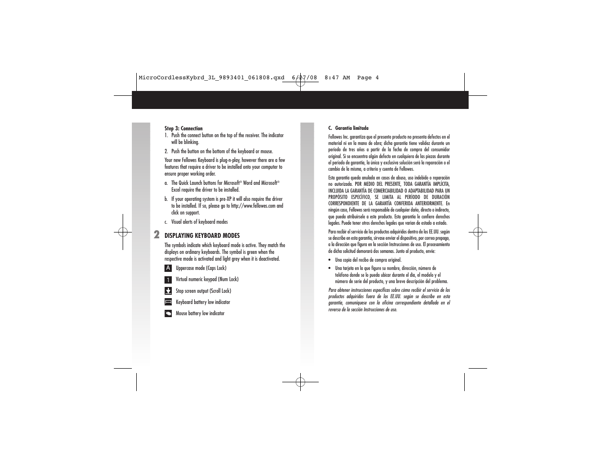 FELLOWES 9893401 User Manual | Page 4 / 16