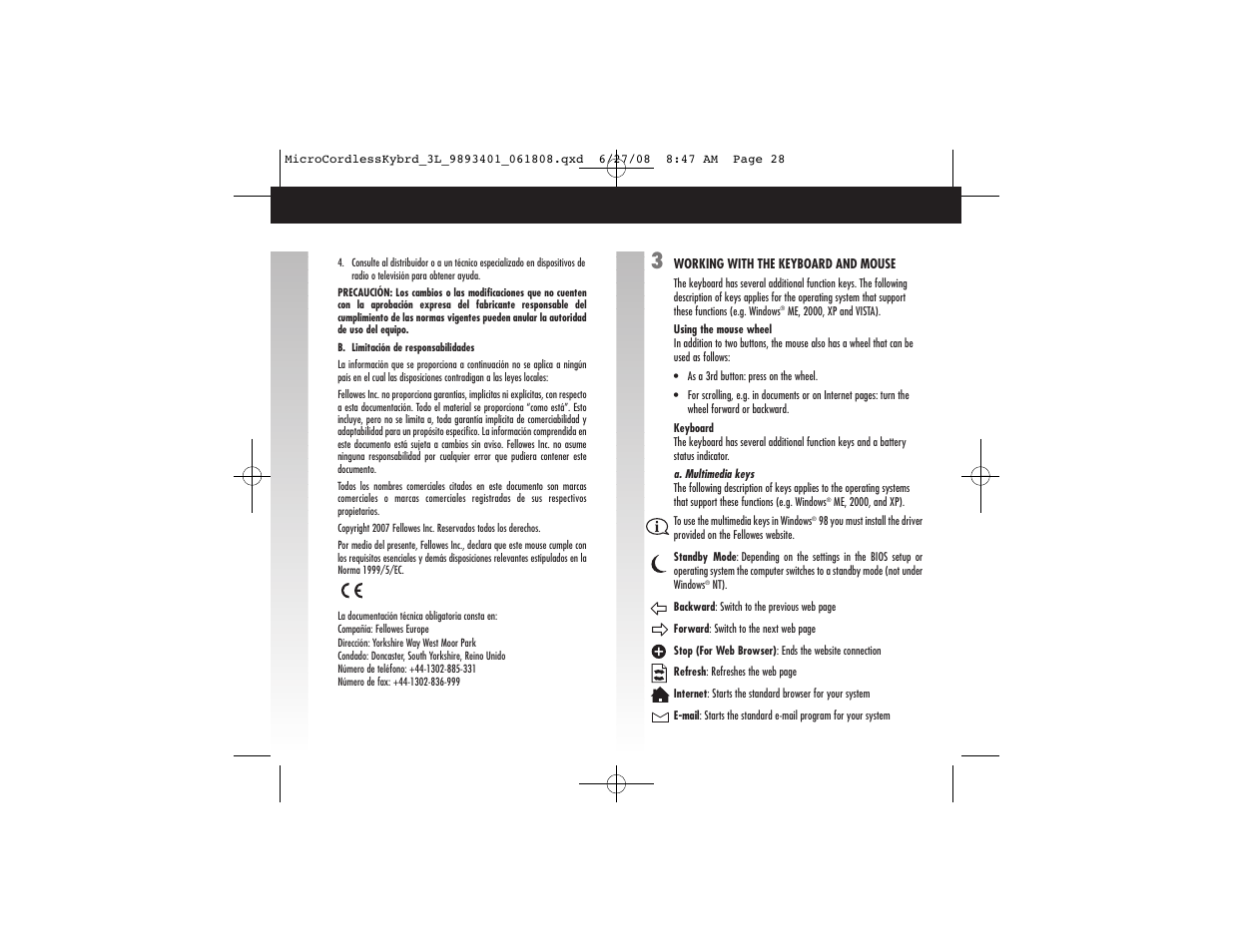 FELLOWES 9893401 User Manual | Page 5 / 16