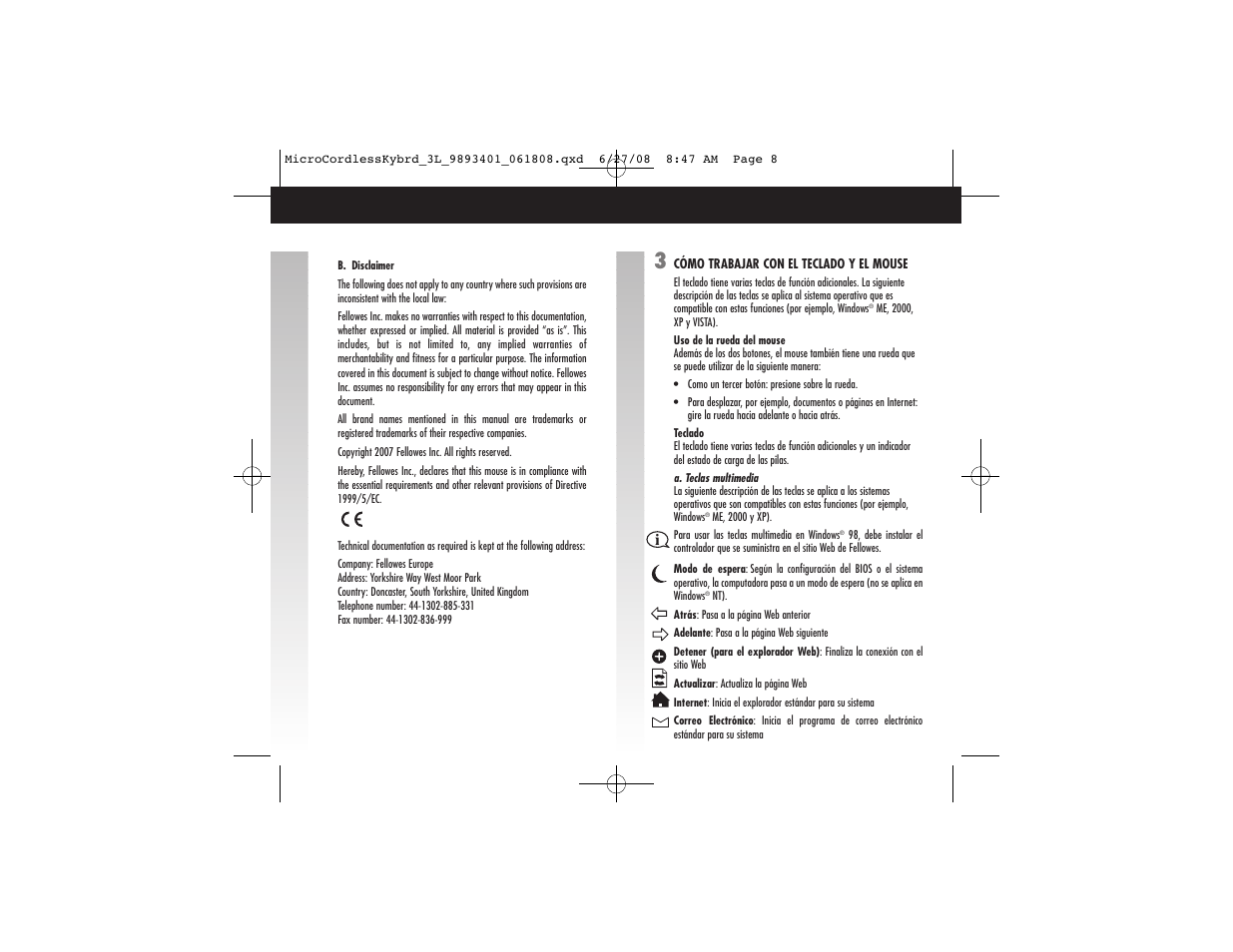 FELLOWES 9893401 User Manual | Page 8 / 16