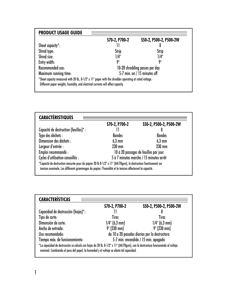 FELLOWES P500-2W User Manual | Page 2 / 6