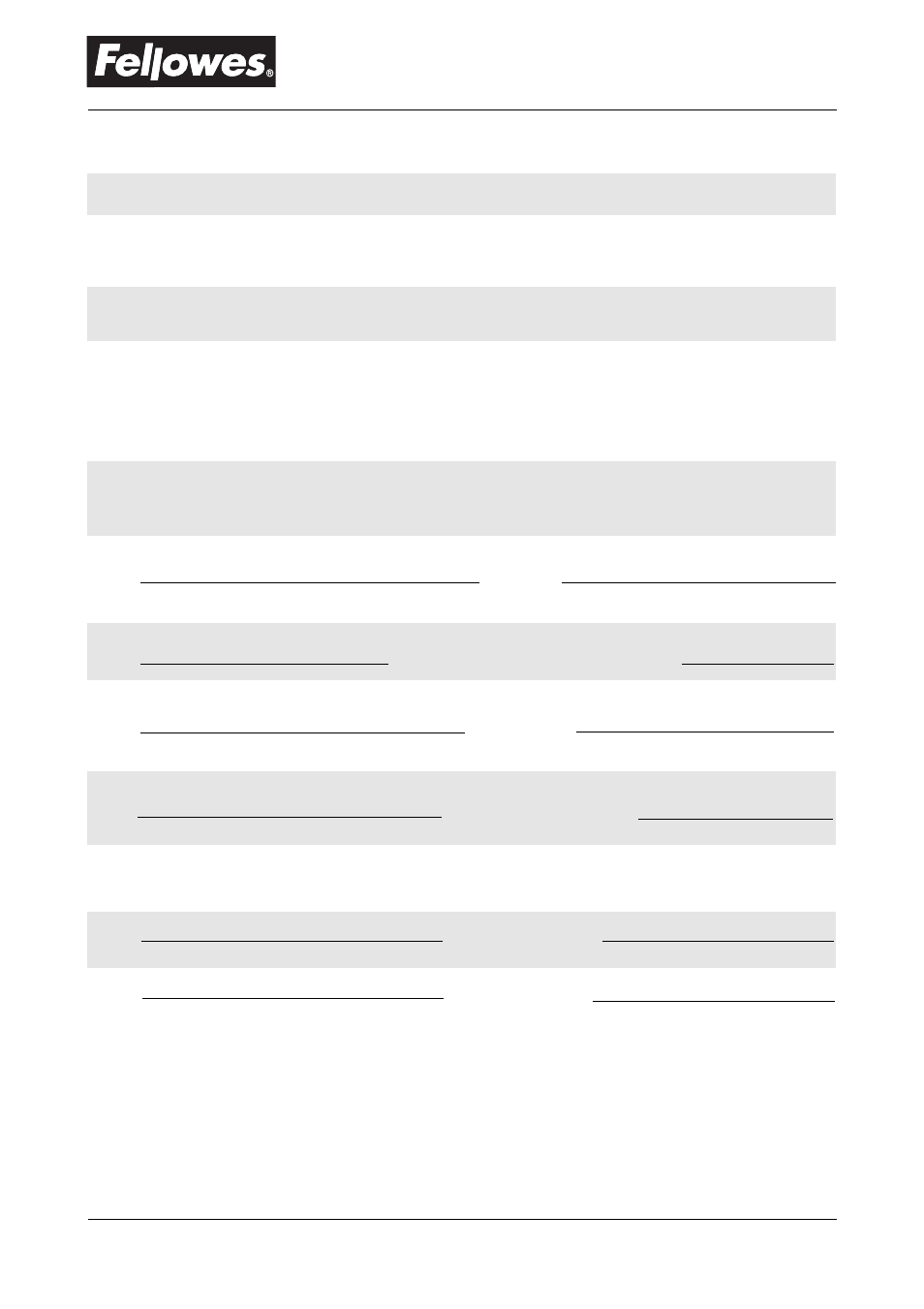 Technical specifications | FELLOWES 420-2HS User Manual | Page 5 / 8