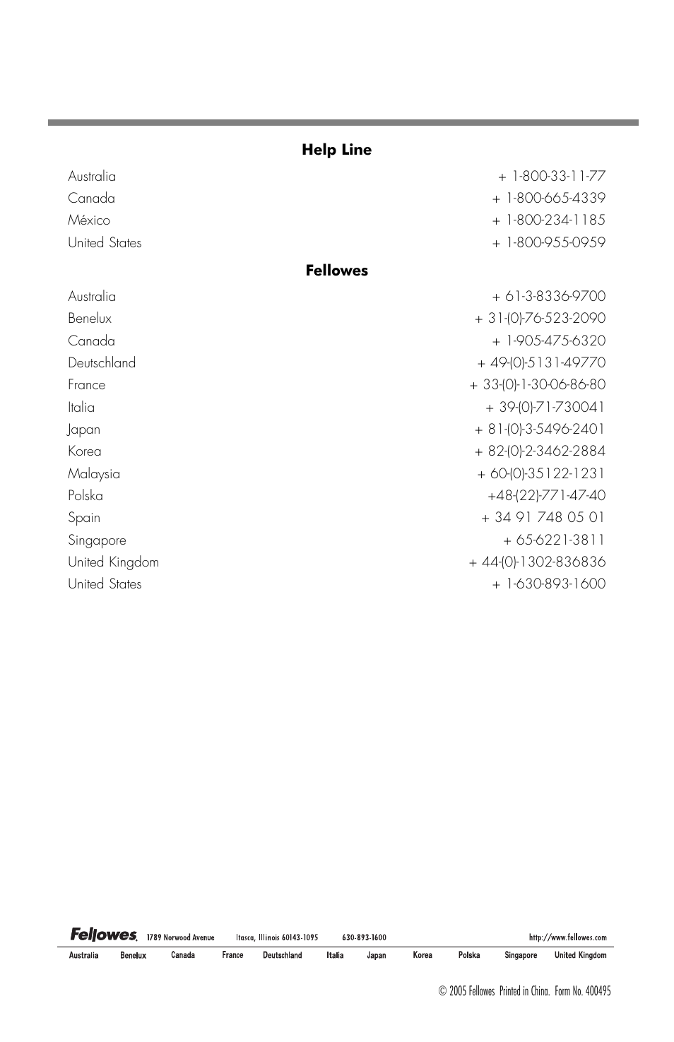 FELLOWES T7CM User Manual | Page 8 / 8