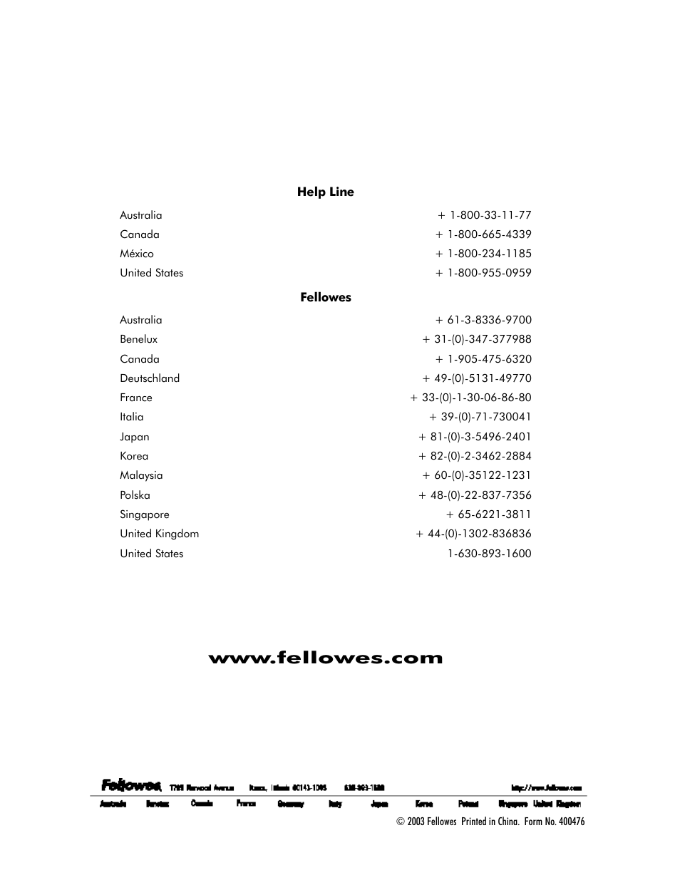 FELLOWES OD1200 User Manual | Page 8 / 8