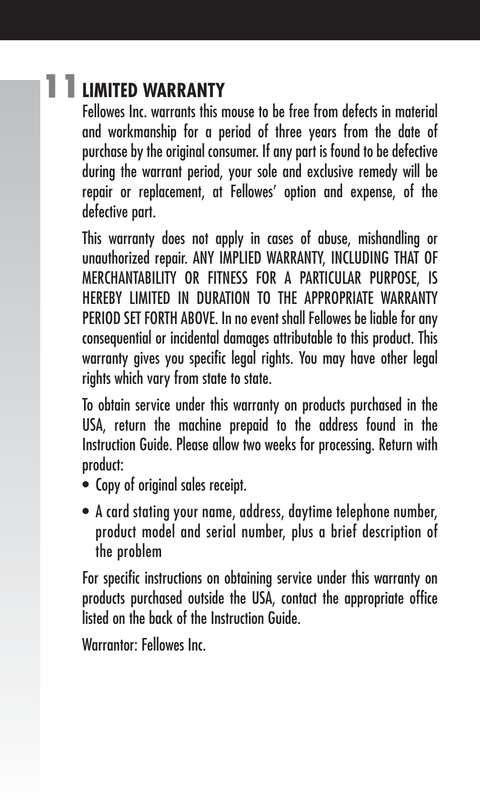 FELLOWES Mouse User Manual | Page 7 / 8