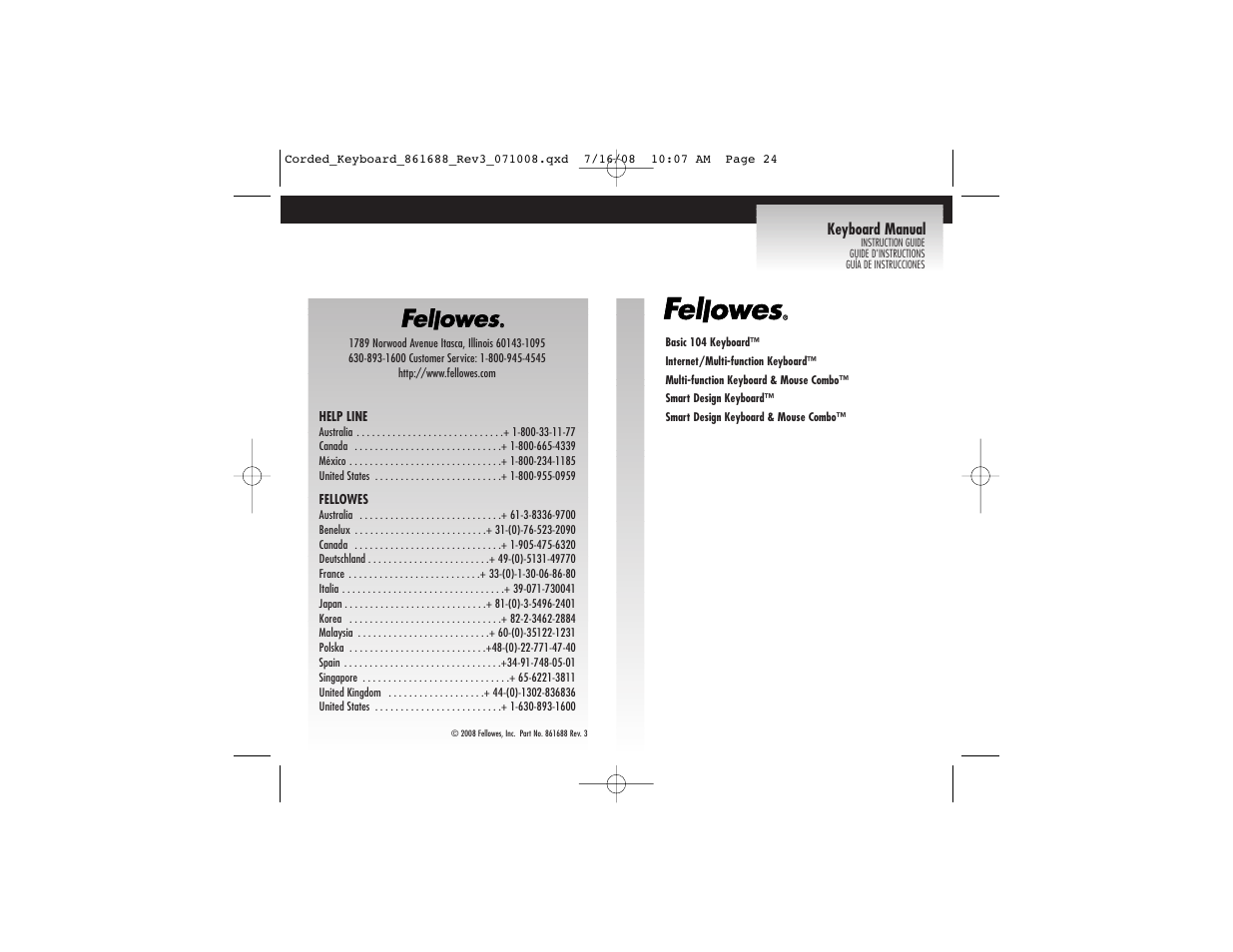 FELLOWES 861688 User Manual | 12 pages