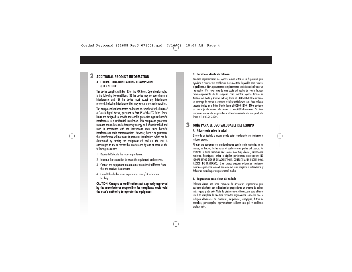 FELLOWES 861688 User Manual | Page 4 / 12