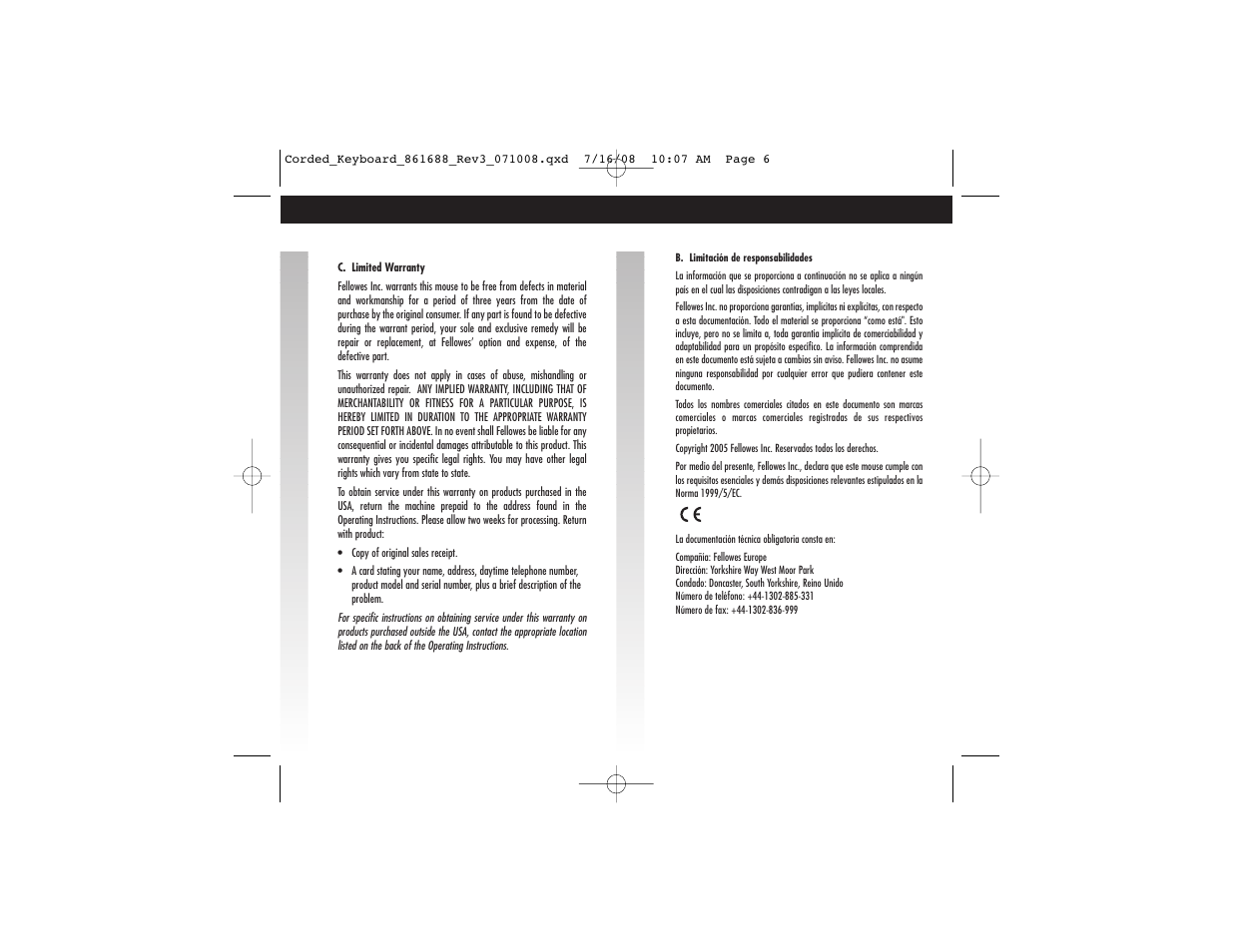 FELLOWES 861688 User Manual | Page 6 / 12