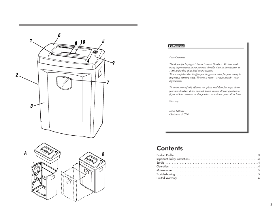 FELLOWES PS70-2CD User Manual | Page 2 / 4