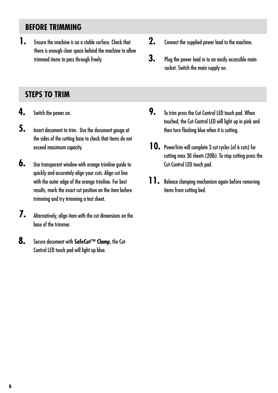 FELLOWES PowerTrim User Manual | Page 6 / 9