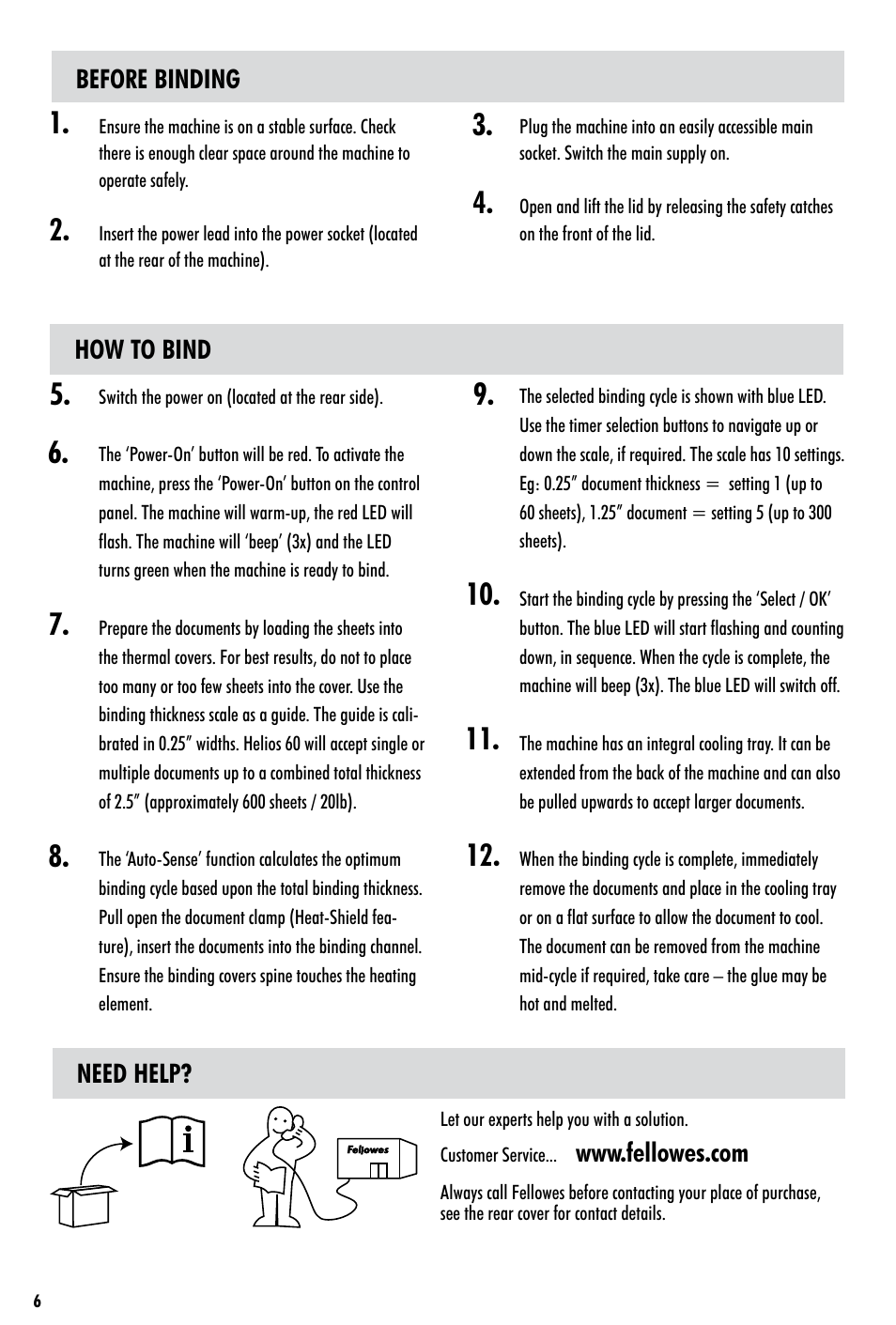 FELLOWES Helios 60 User Manual | Page 6 / 8