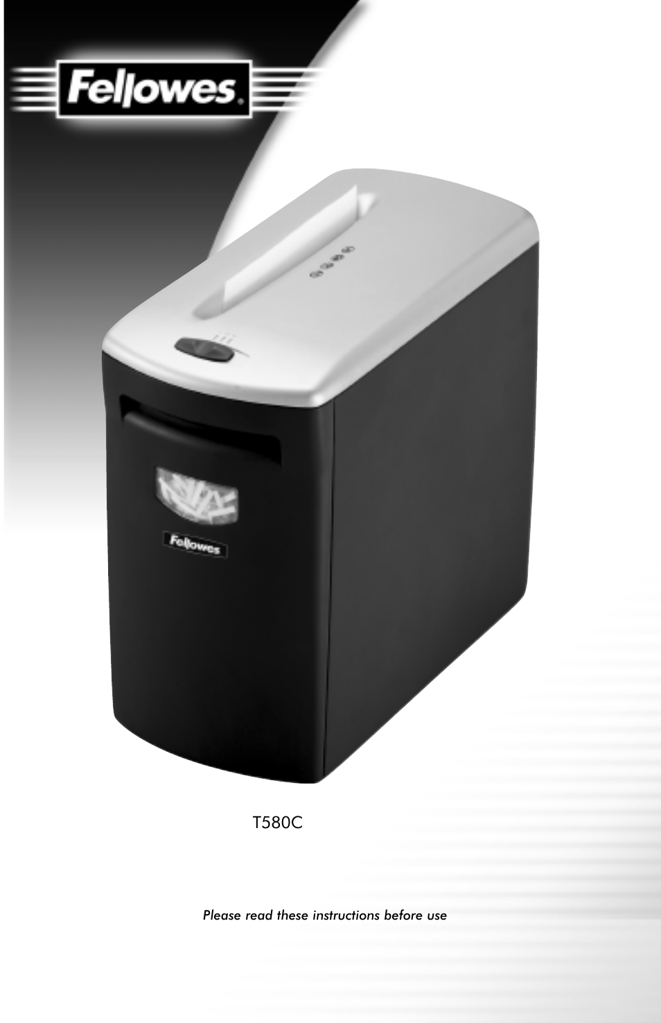 FELLOWES T580C User Manual | 8 pages