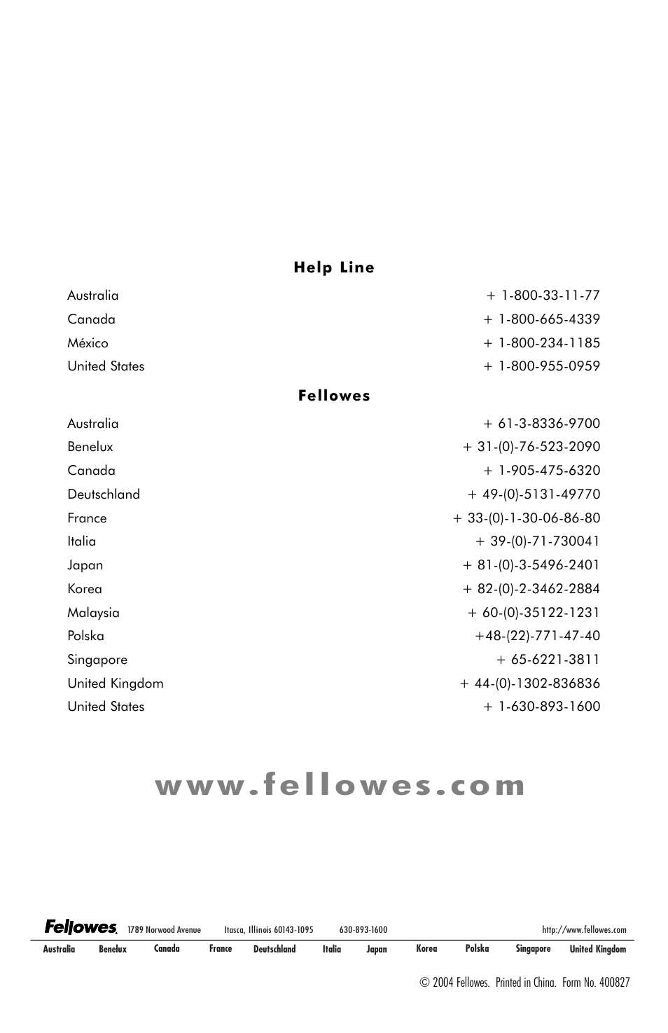FELLOWES T580C User Manual | Page 8 / 8