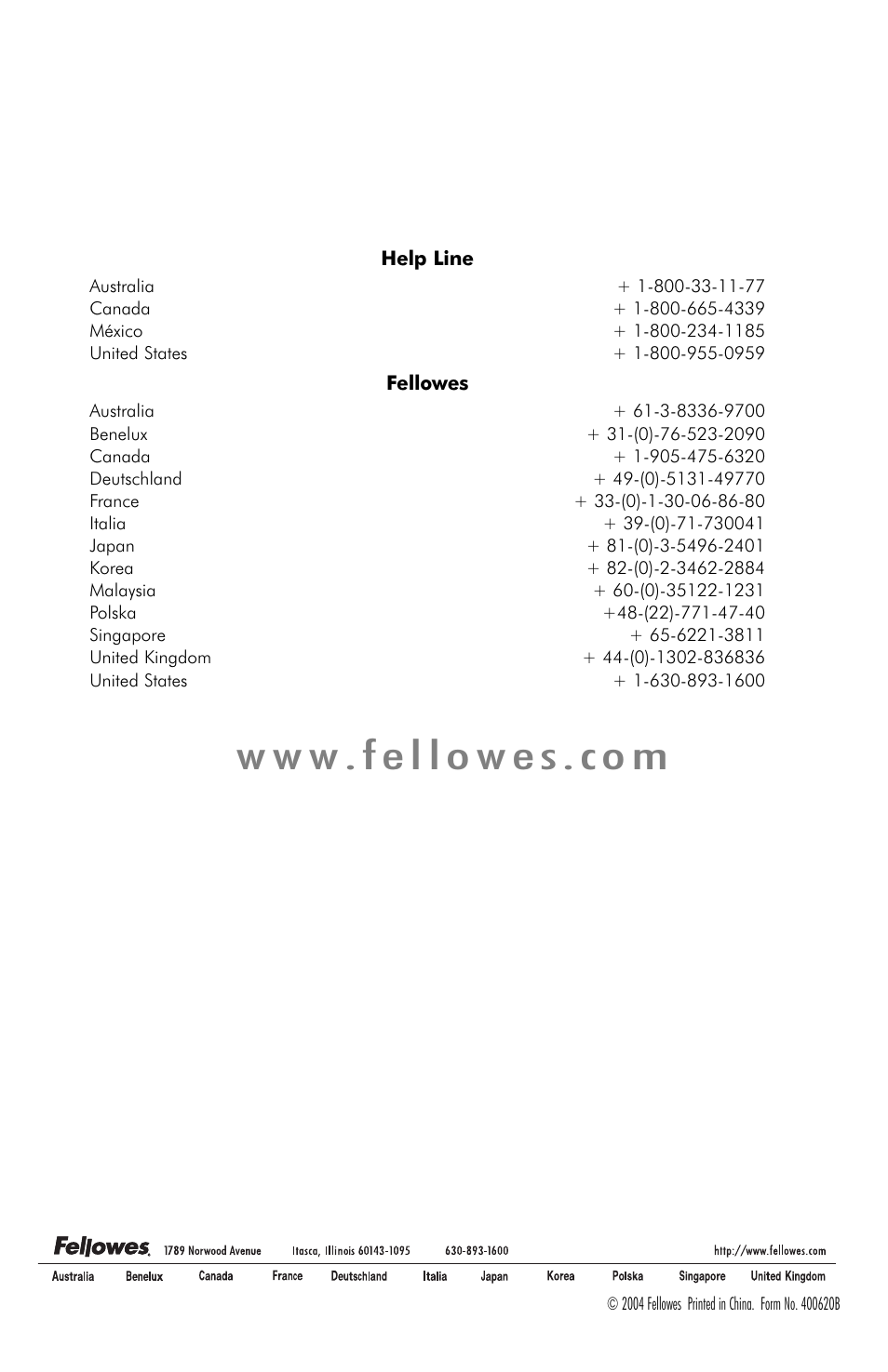 FELLOWES PS-62C User Manual | Page 21 / 21