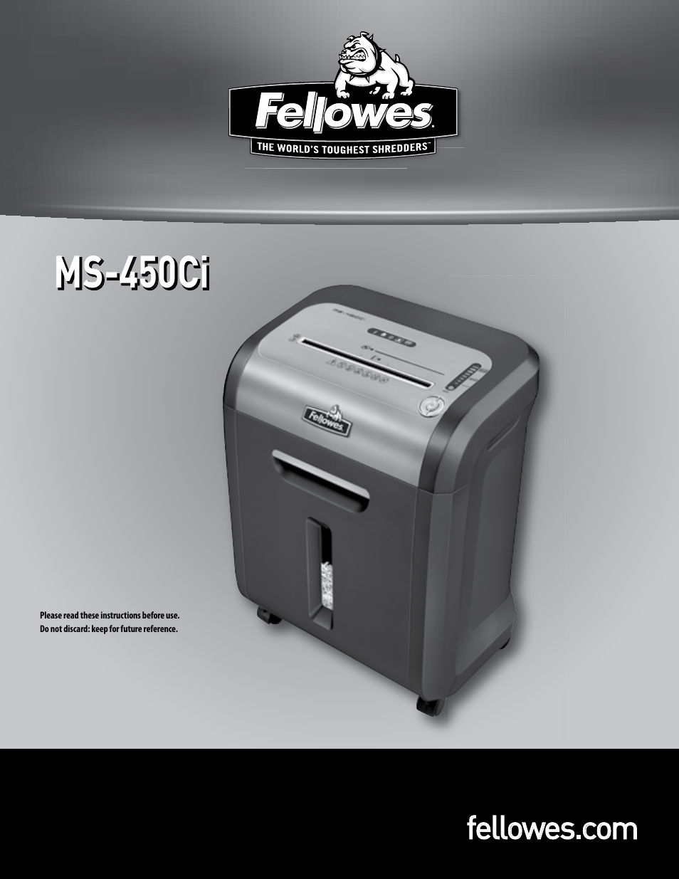 FELLOWES MS-450Ci User Manual | 4 pages