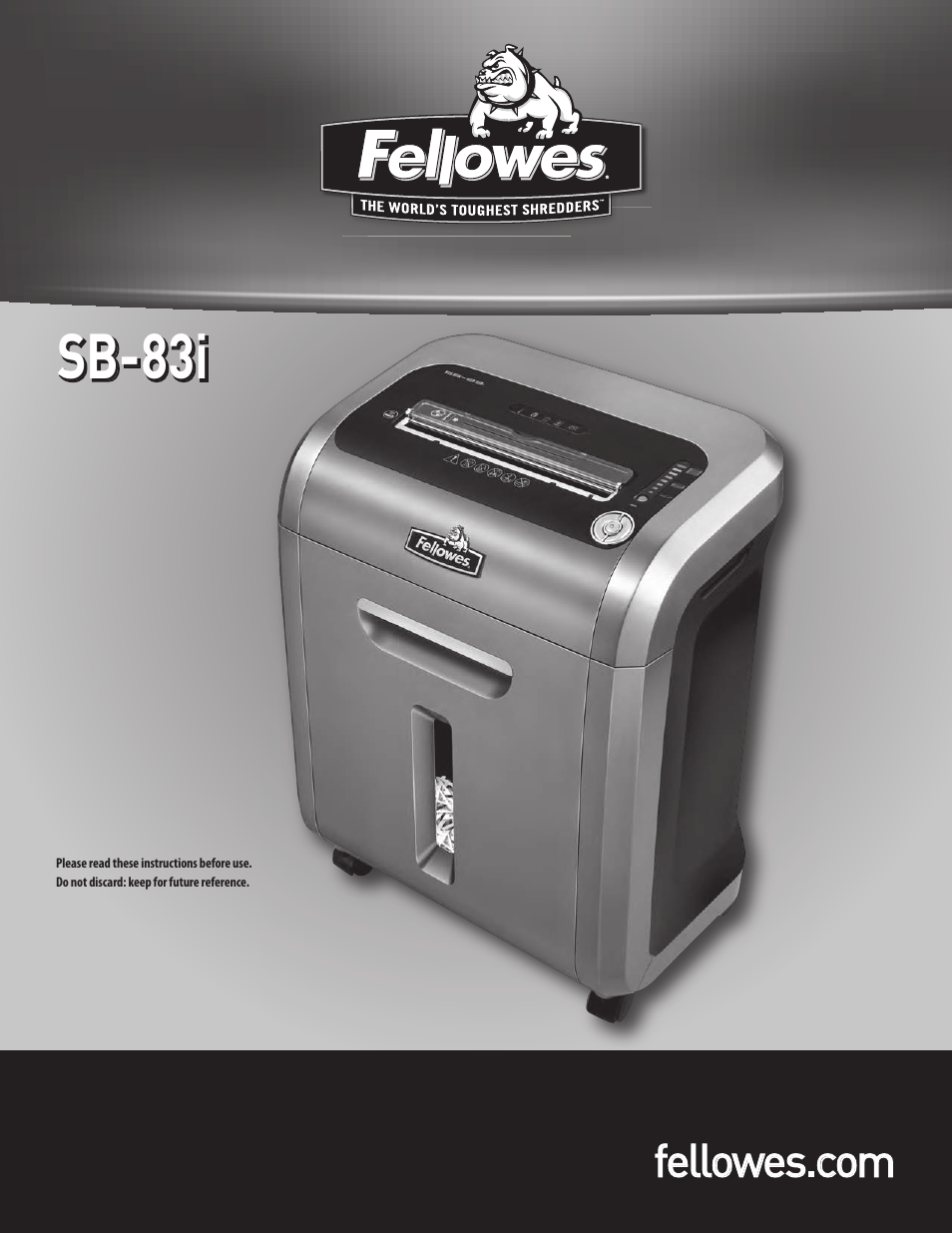 FELLOWES SB-83I User Manual | 8 pages