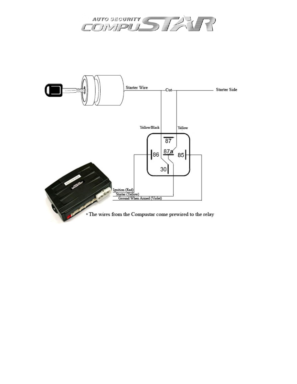 Starter kill relay installation | Firstech, LLC. CM4200 User Manual | Page 71 / 80