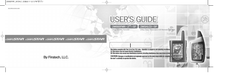 Firstech, LLC. 2W900FMR-2ND-5P User Manual | 22 pages