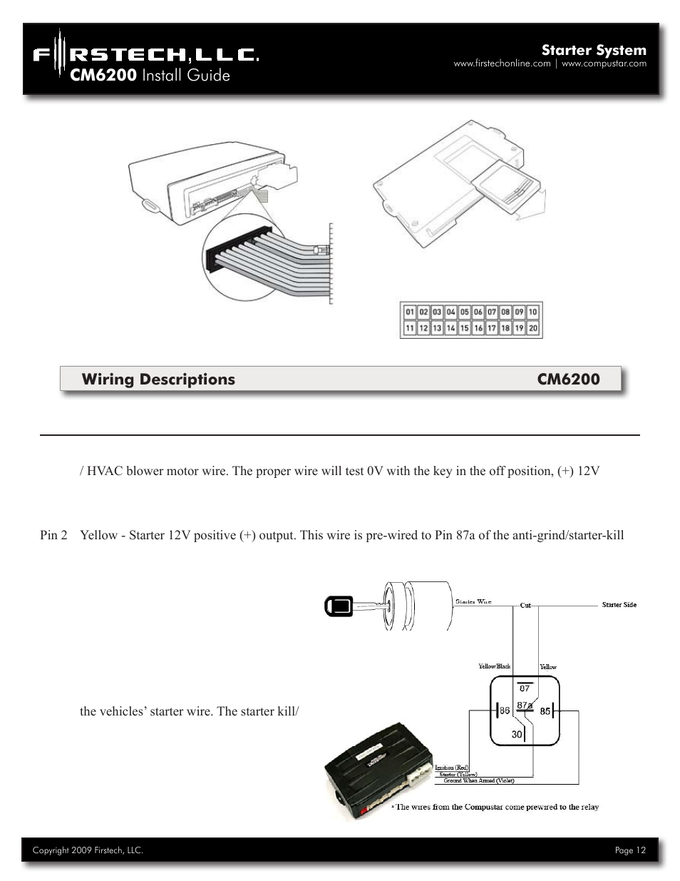 Cm6200 install guide | Firstech, LLC. CM6200 User Manual | Page 12 / 33
