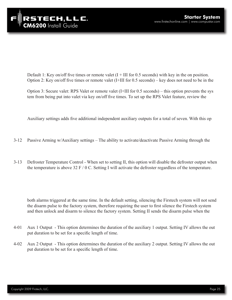 Cm6200 install guide | Firstech, LLC. CM6200 User Manual | Page 25 / 33