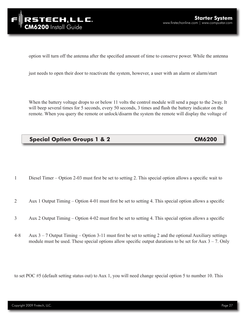 Cm6200 install guide | Firstech, LLC. CM6200 User Manual | Page 27 / 33