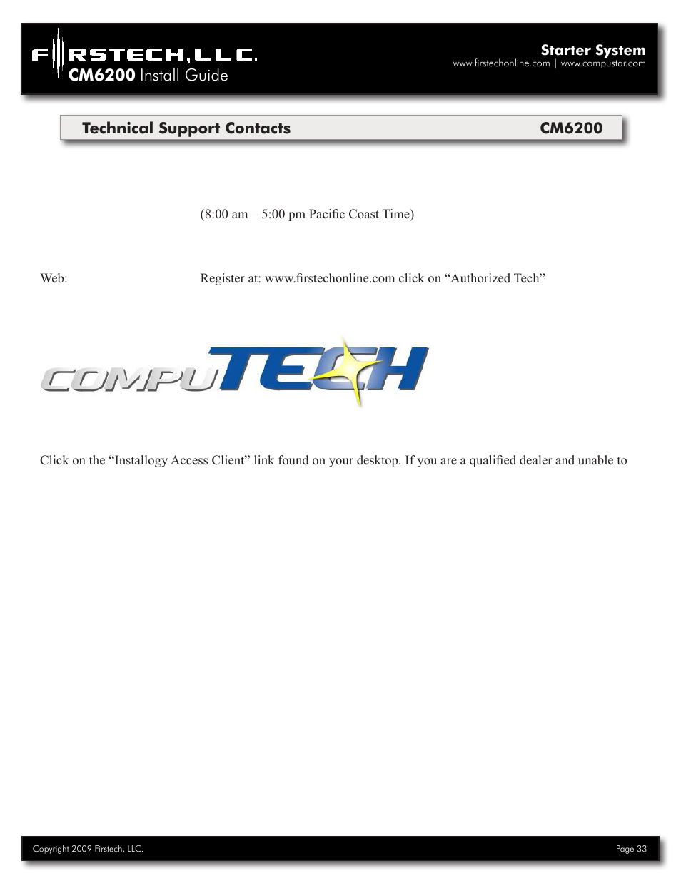 Cm6200 install guide | Firstech, LLC. CM6200 User Manual | Page 33 / 33