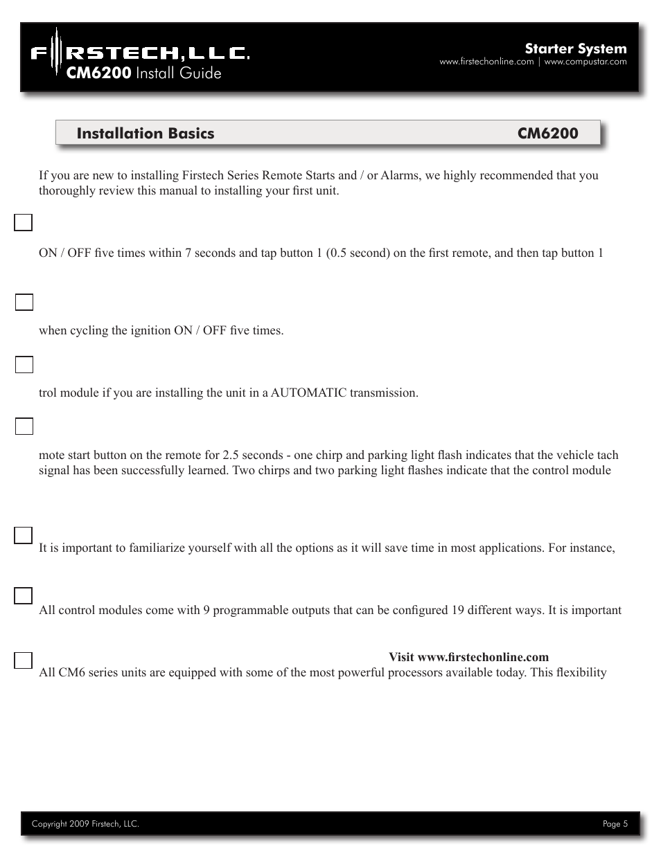 Cm6200 install guide | Firstech, LLC. CM6200 User Manual | Page 5 / 33