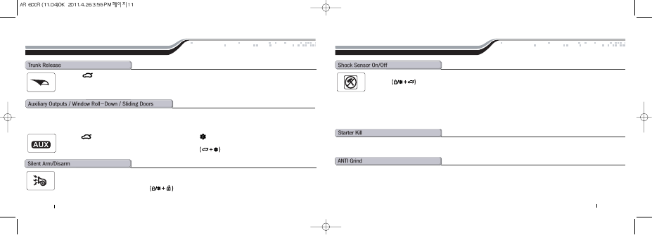 General system functions | Firstech, LLC. VA5JR260A433 User Manual | Page 6 / 8