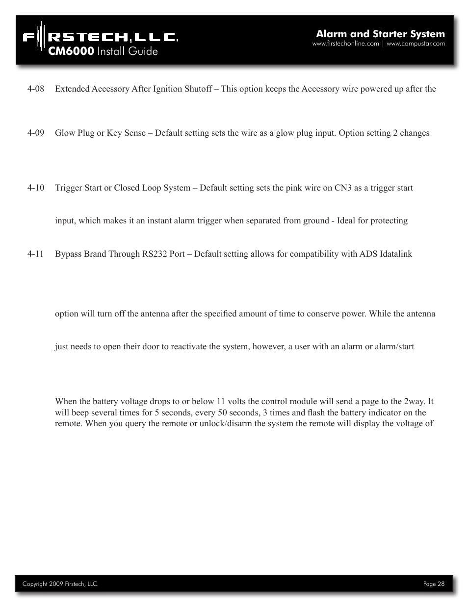 Cm6000 install guide | Firstech, LLC. RF-2W900FM-5PT User Manual | Page 28 / 35