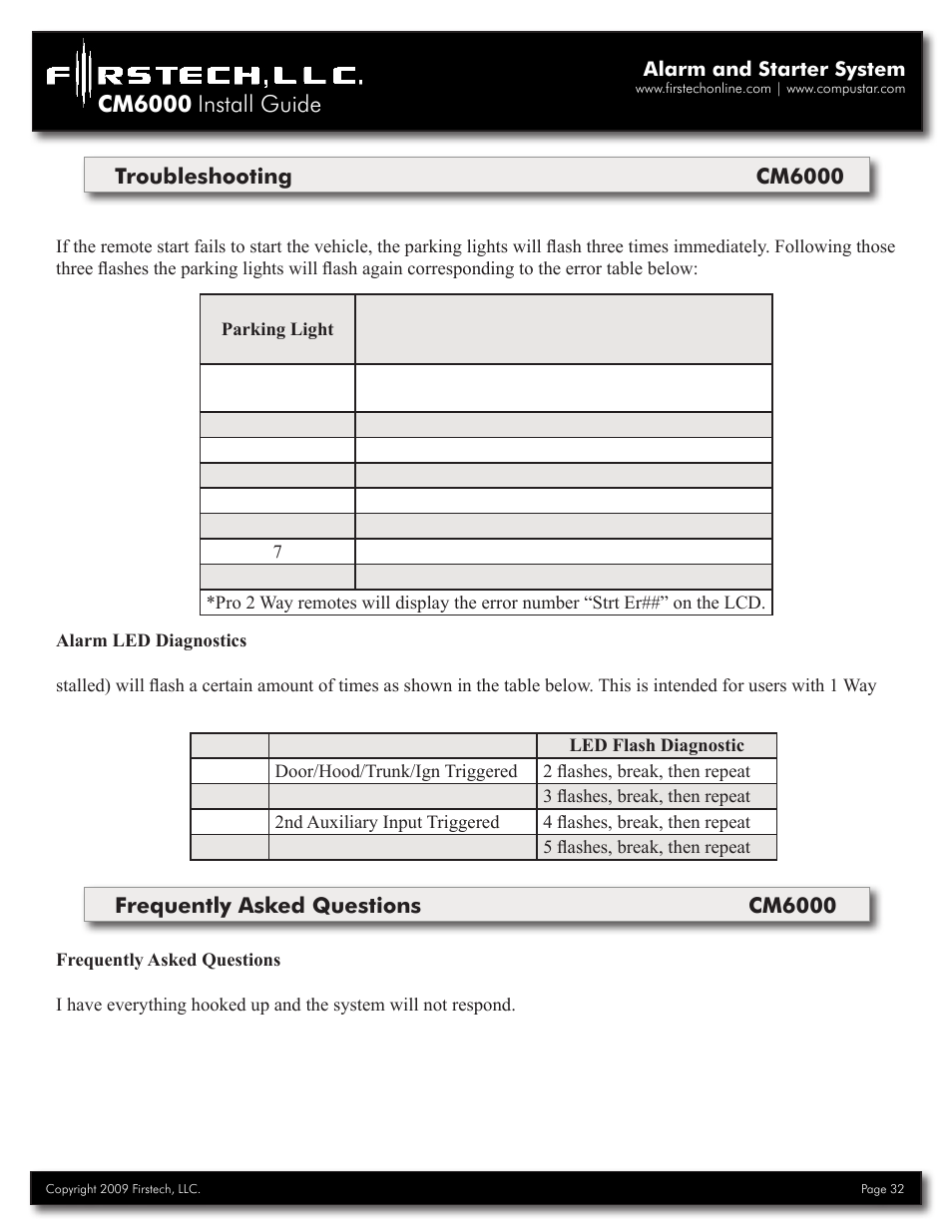 Cm6000 install guide | Firstech, LLC. RF-2W900FM-5PT User Manual | Page 32 / 35