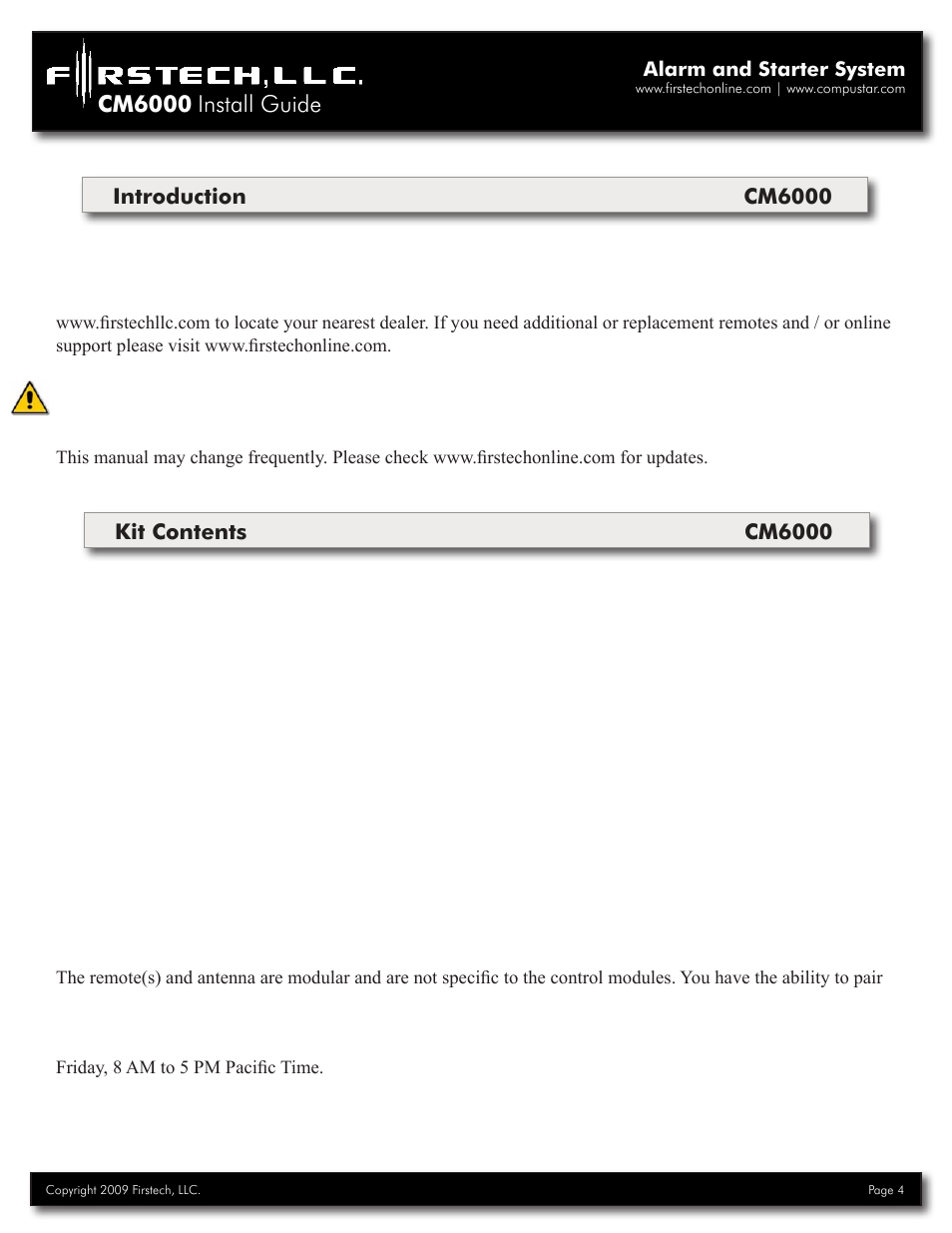 Cm6000 install guide | Firstech, LLC. RF-2W900FM-5PT User Manual | Page 4 / 35