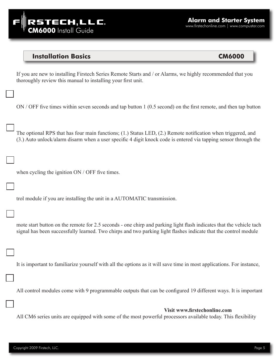 Cm6000 install guide | Firstech, LLC. RF-2W900FM-5PT User Manual | Page 5 / 35