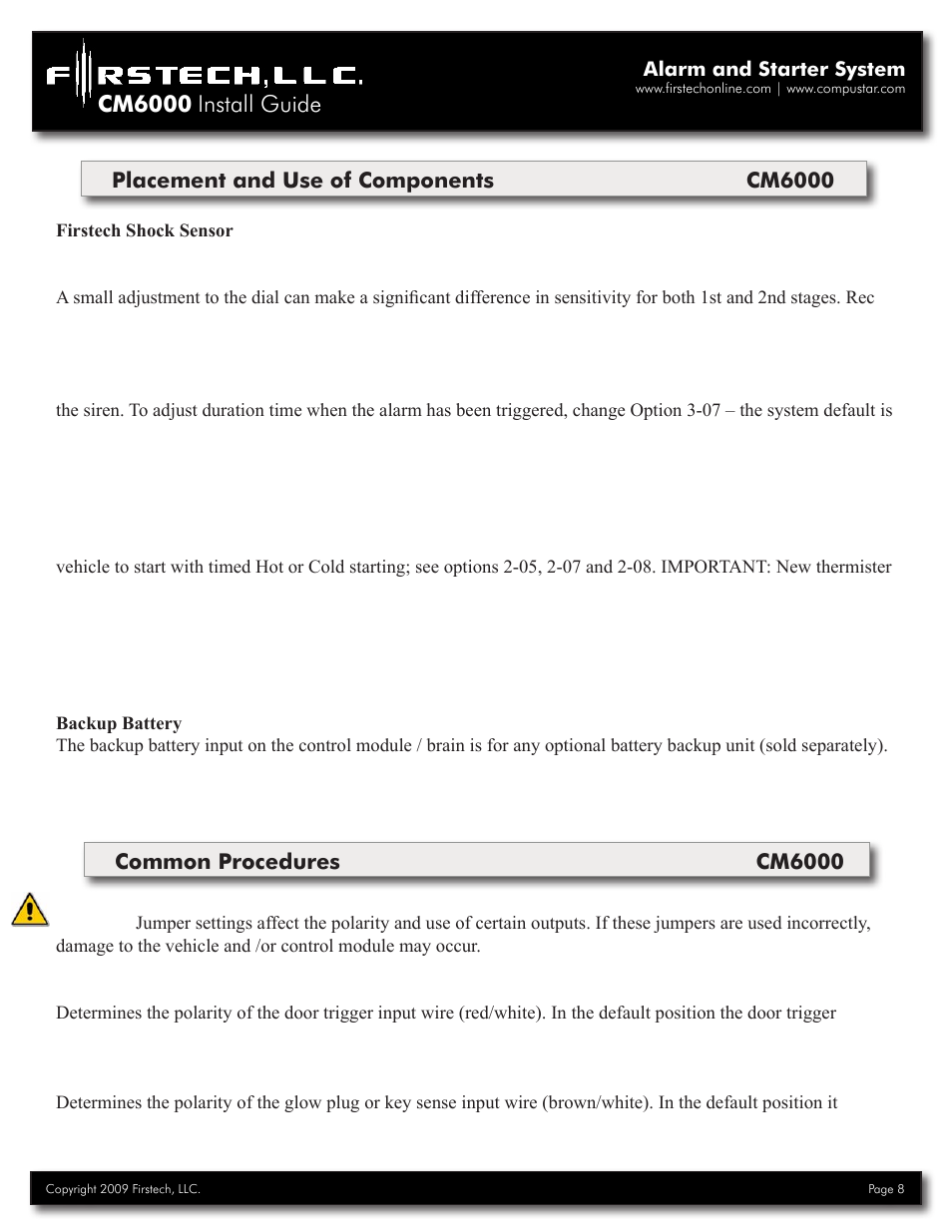 Cm6000 install guide | Firstech, LLC. RF-2W900FM-5PT User Manual | Page 8 / 35