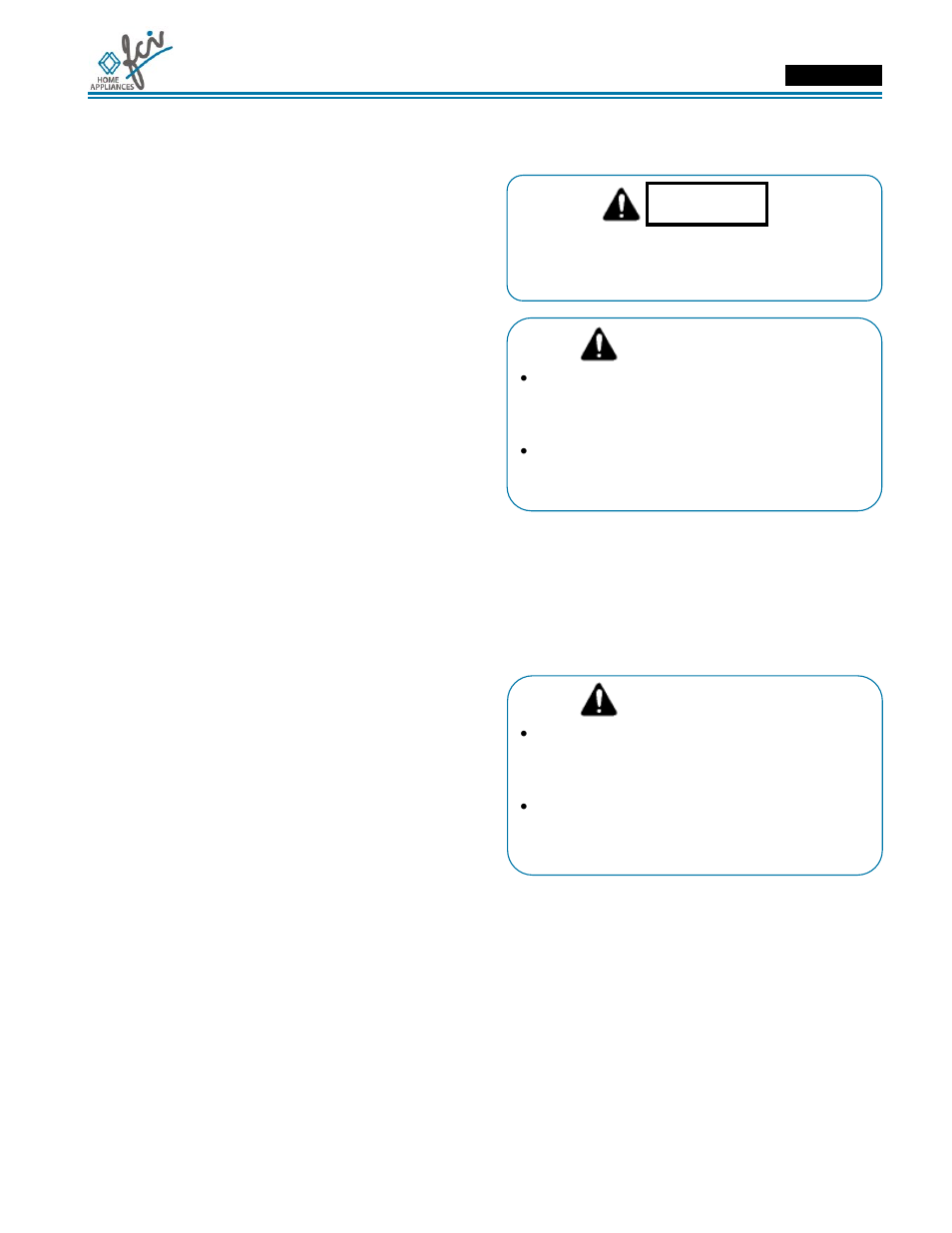 Tables des matieres, Manuel d’installation, Danger | Avertissement | FCI Home Appliances ECCB 30" User Manual | Page 15 / 40