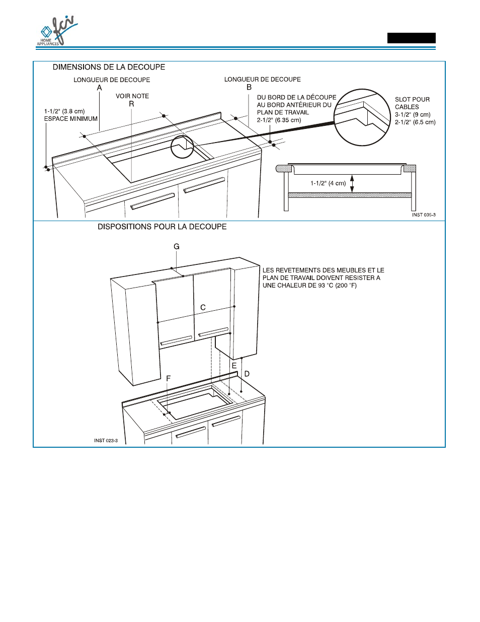 Manuel d’installation | FCI Home Appliances ECCB 30" User Manual | Page 18 / 40