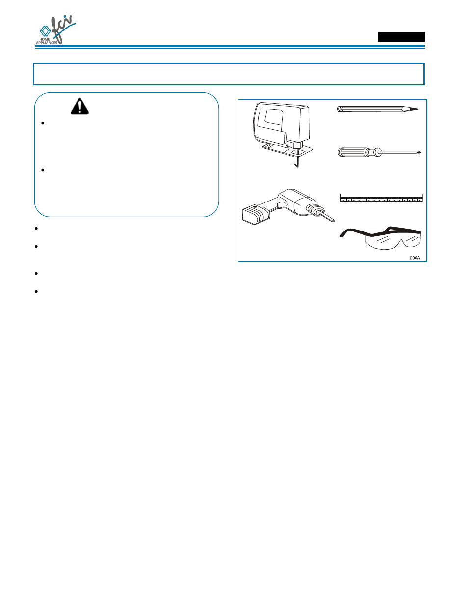 Manuel d’installation, Installation de la table de cuisson, Avertissement | FCI Home Appliances ECCB 30" User Manual | Page 20 / 40