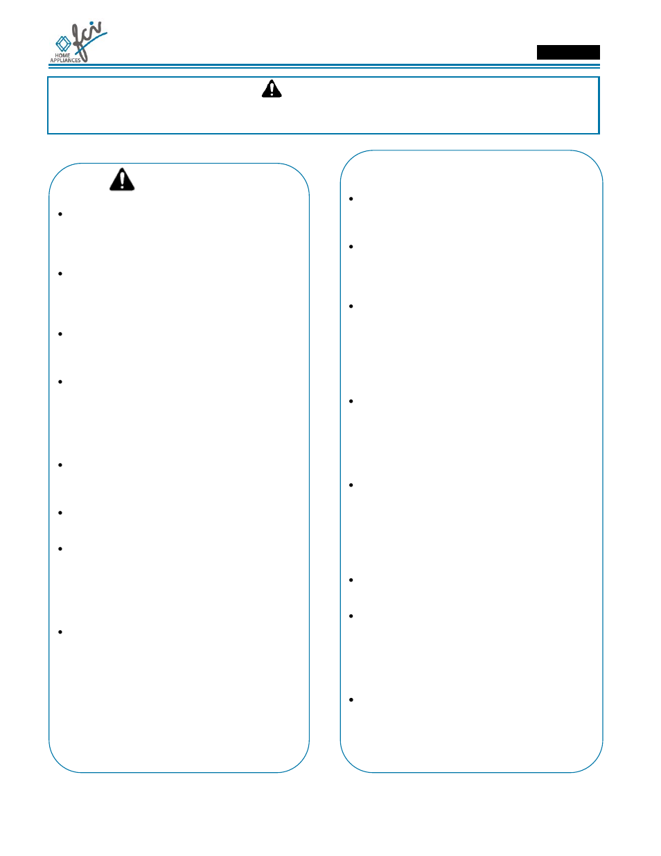 Manual de uso & mantenimiento, Importante instrucciones de seguridad, Advertencia | FCI Home Appliances ECCB 36 User Manual | Page 32 / 48