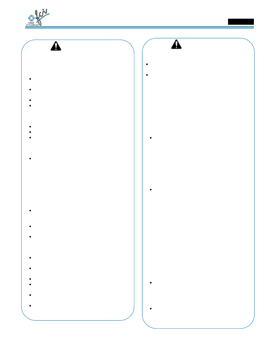 Manual de uso & mantenimiento, Advertencia | FCI Home Appliances ECCB 36 User Manual | Page 33 / 48