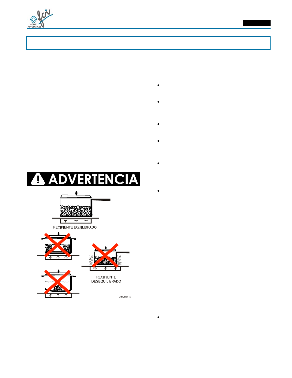 Manual de uso & mantenimiento, Recipientes | FCI Home Appliances ECCB 36 User Manual | Page 39 / 48