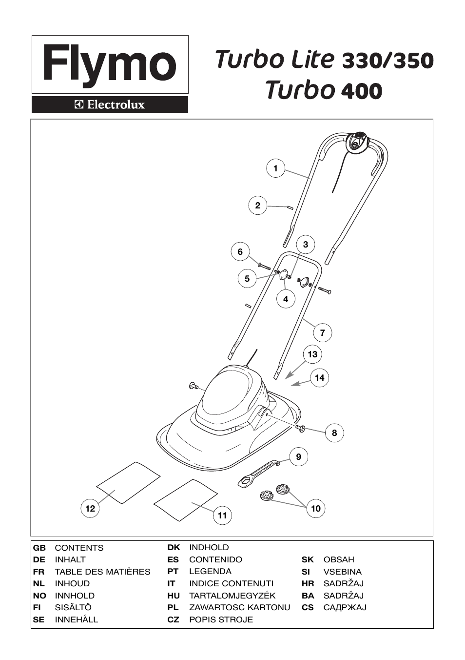 Flymo ROLLER COMPACT 400 User Manual | 9 pages