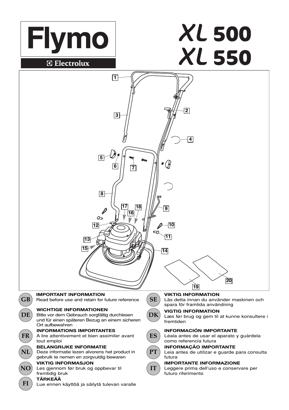 Flymo XL550 User Manual | 40 pages