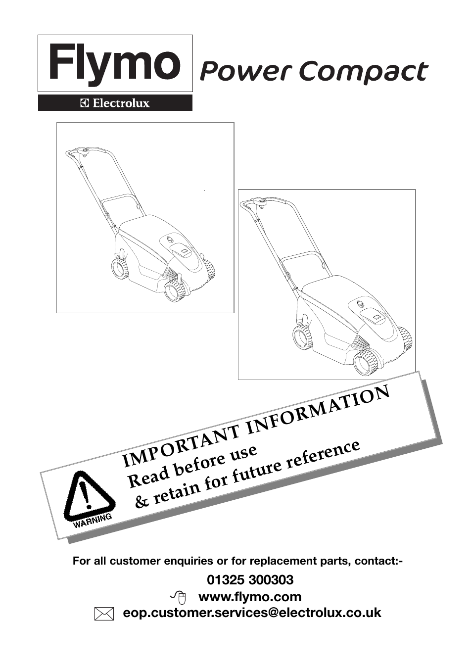 Flymo Electrolux Power Compact User Manual | 8 pages