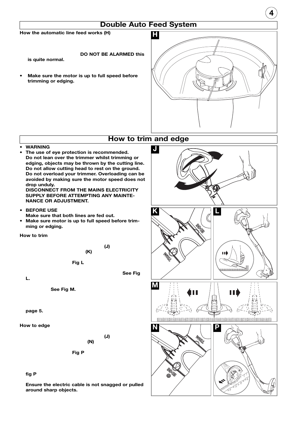 Double auto feed system | Flymo Twist n Edge Trimmer User Manual | Page 5 / 8