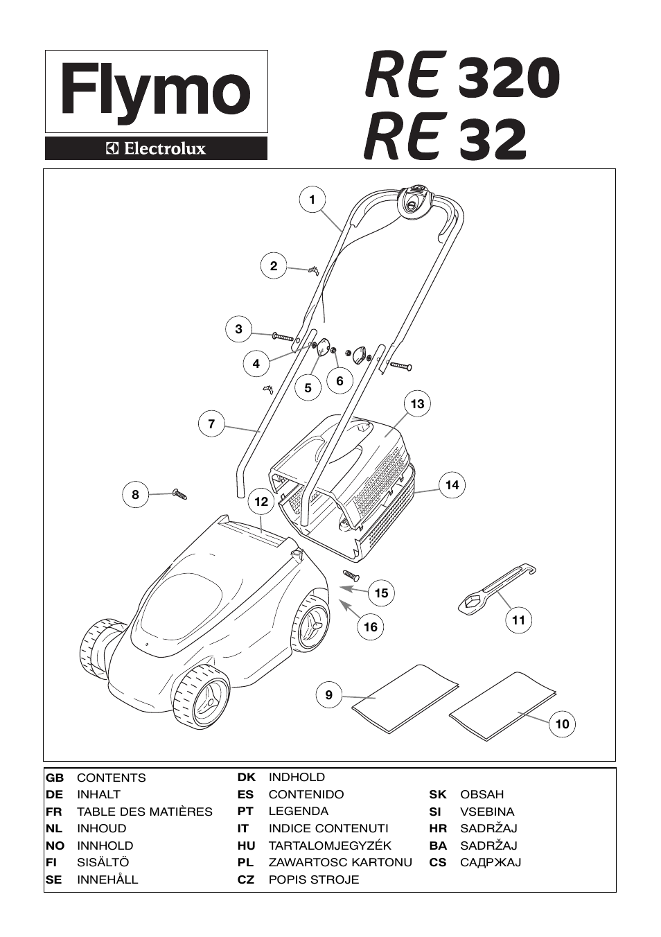 Flymo RE320 User Manual | 9 pages