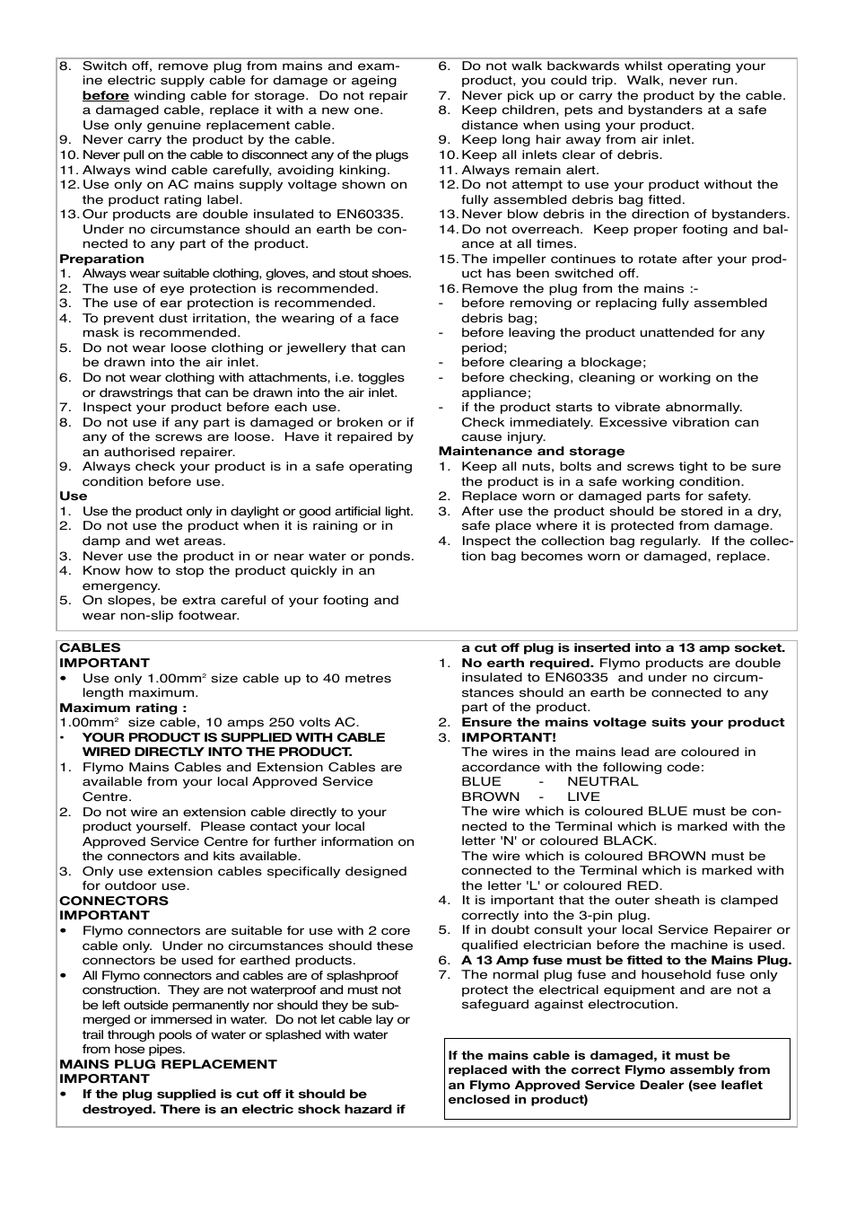 Flymo SCIROCCO 2500 User Manual | Page 3 / 8