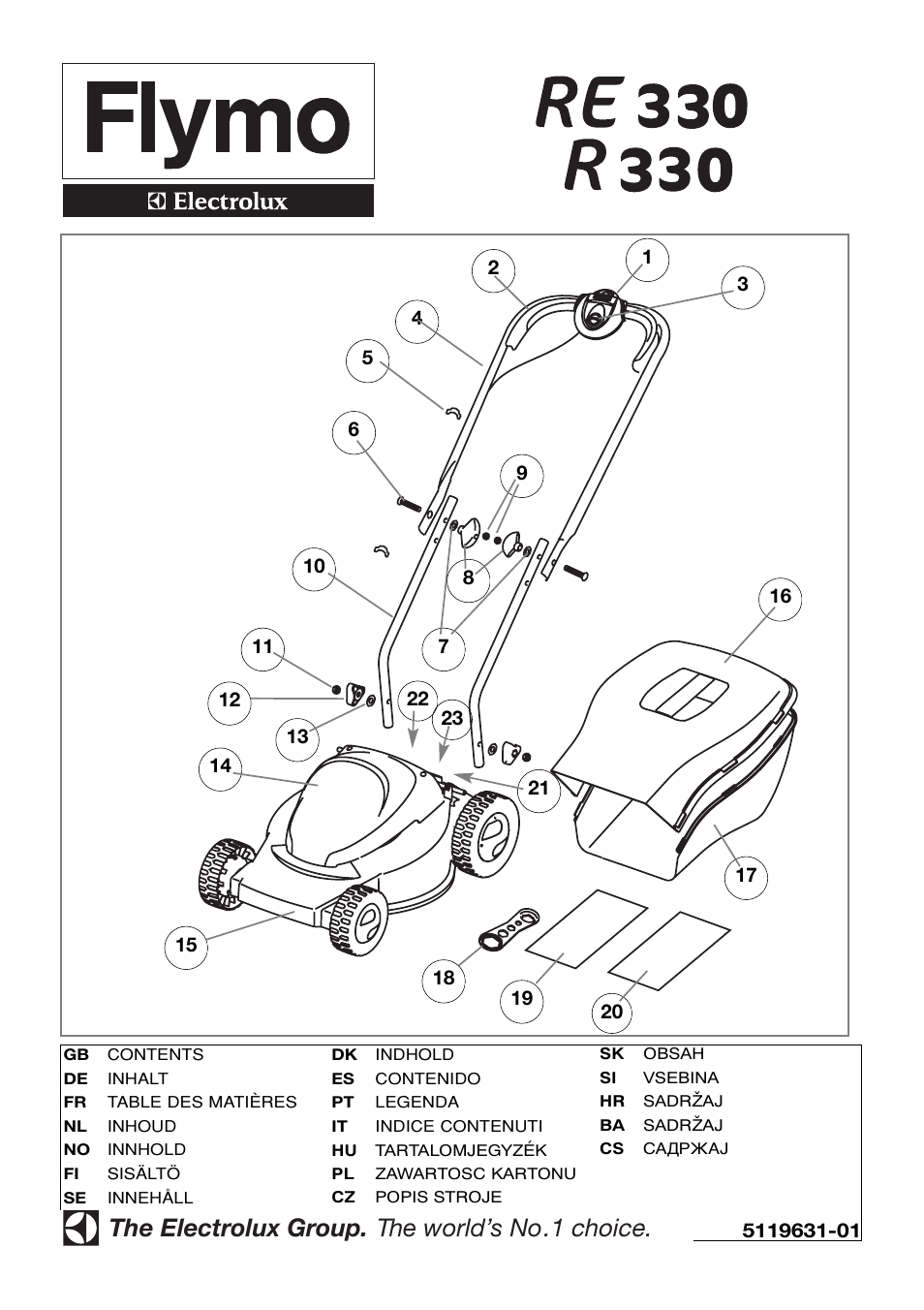 Flymo R330 User Manual | 9 pages