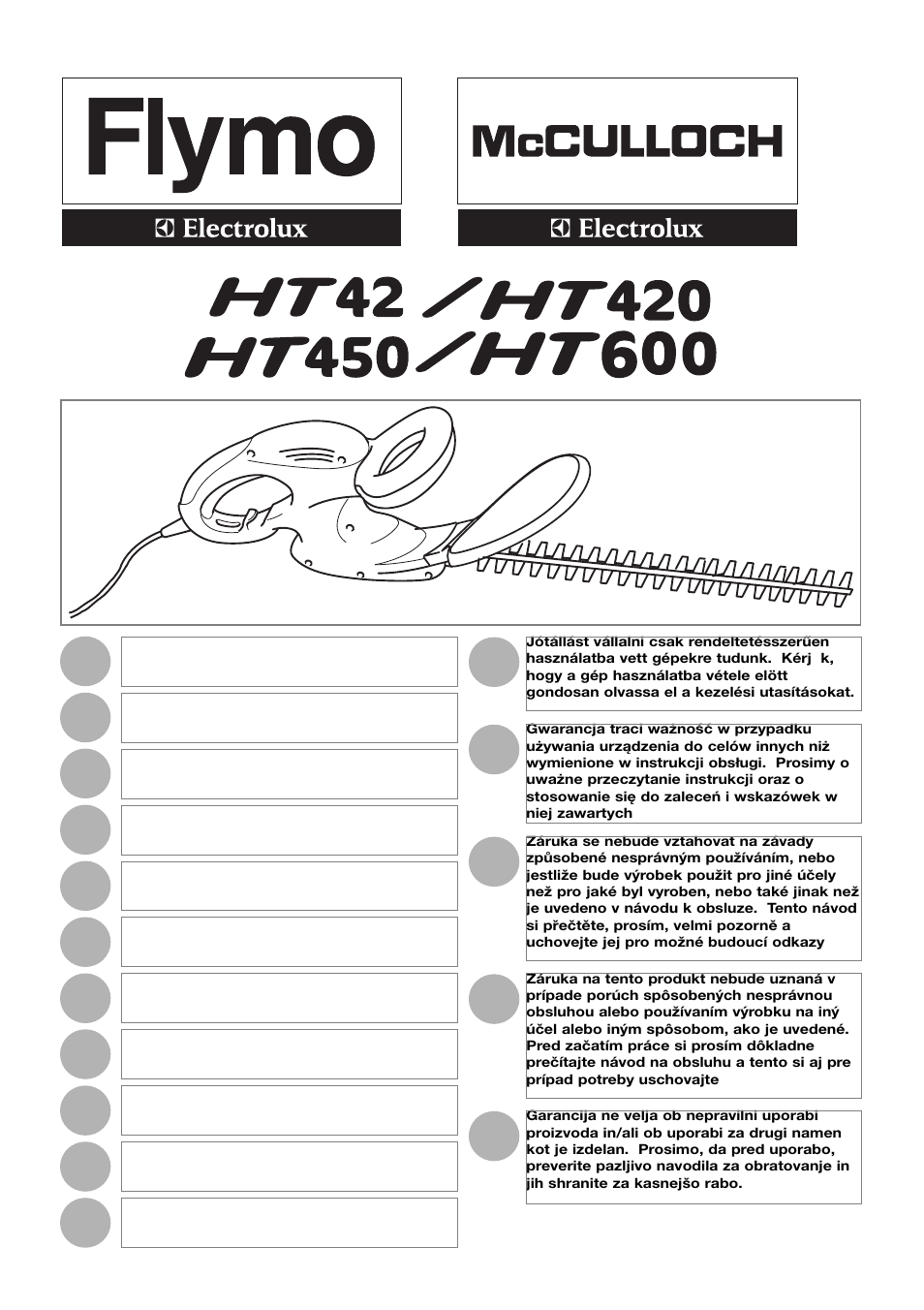 Flymo HT450 User Manual | 13 pages